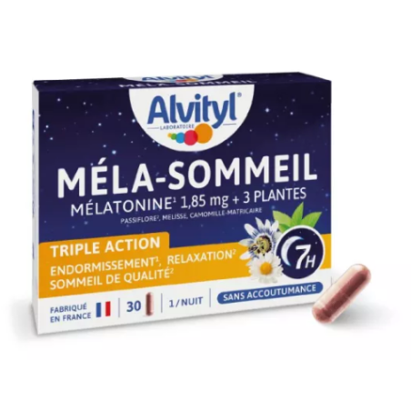 Méla-Sommeil, Endormissement, Sommeil de Qualité - Govital, 30 Gélules  30 Jours