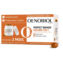 Solaire 2 en 1 - Perfect Bronze - Oenobiol - 60 Capsules Végétales