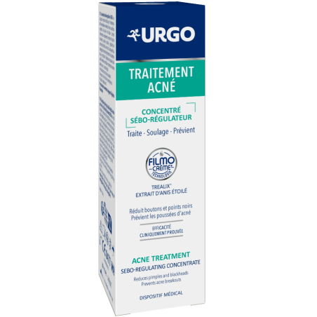Concentré Sébo-Régulateur - Traitement Acné - Urgo - 30 ml