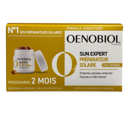 Sensitive Skin Suntan Conditioner - Sun Expert - Oenobiol - 2 X 30 Capsules