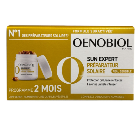 Préparateur Solaire Peau Sensible - Sun Expert - Oenobiol - 30 Capsules
