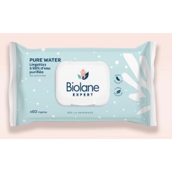 Lingettes Pure Water - Biolane Expert - 60 lingettes - Offre Promo 2+1 offert