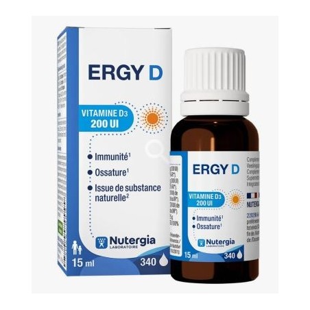 ErgyD solution buvable - Nutergia - 15ml Nutergia