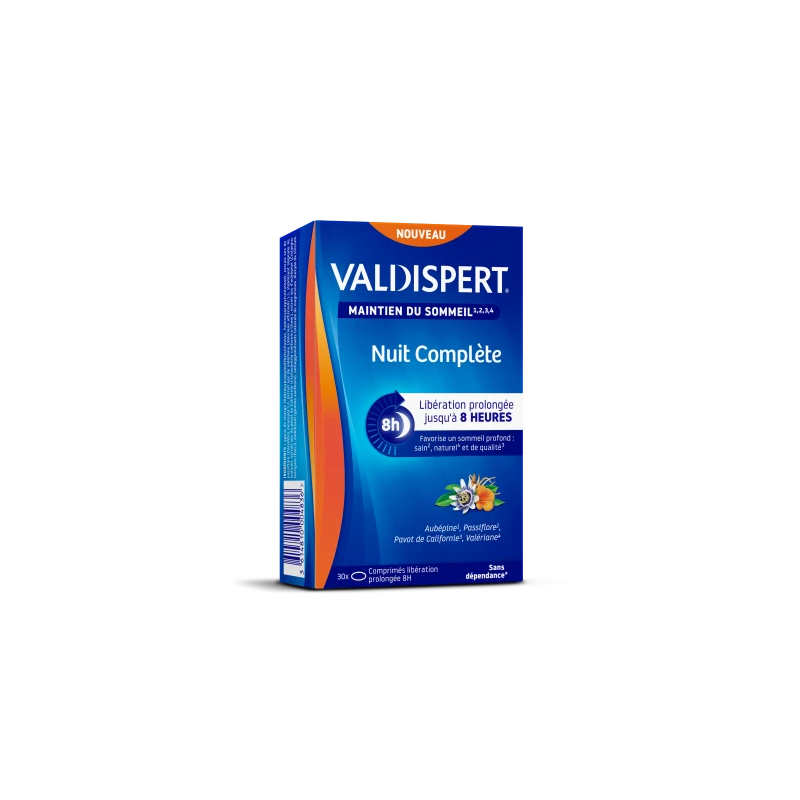 Valdispert Mélatonine 1mg - Nuit Complète - 30 Comprimés