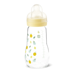  Biberon en Verre -  MAM - Motifs Hérissons - 260ml - Mam