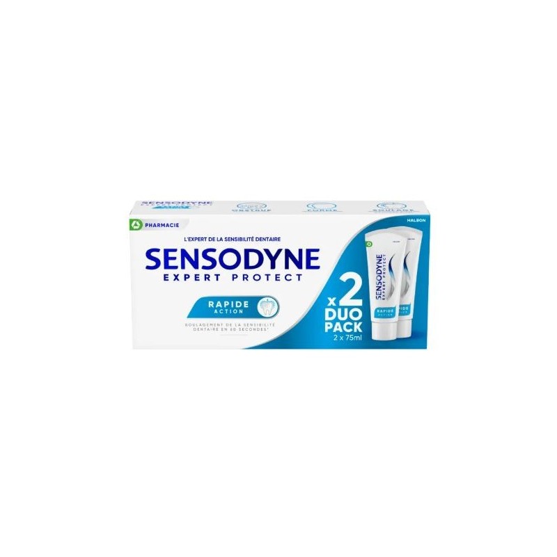 Lot de Dentifrice Rapide Action Sensodyne, 2 Tubes De 75 ml - Sensodyne Pro