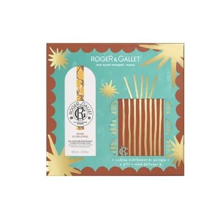 coffret Eau Fraîche Parfumée - Bois d'Orange - Roger&Gallet - 100ml + diffusseur de parfum