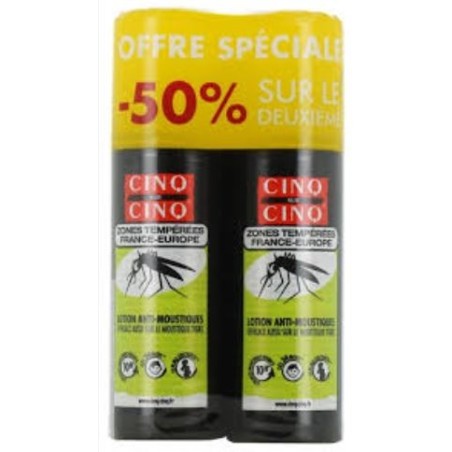 Mosquito repellent lotion - Temperate zones - Cinq sur Cinq - 2 X 100 ml Cinq sur cinq