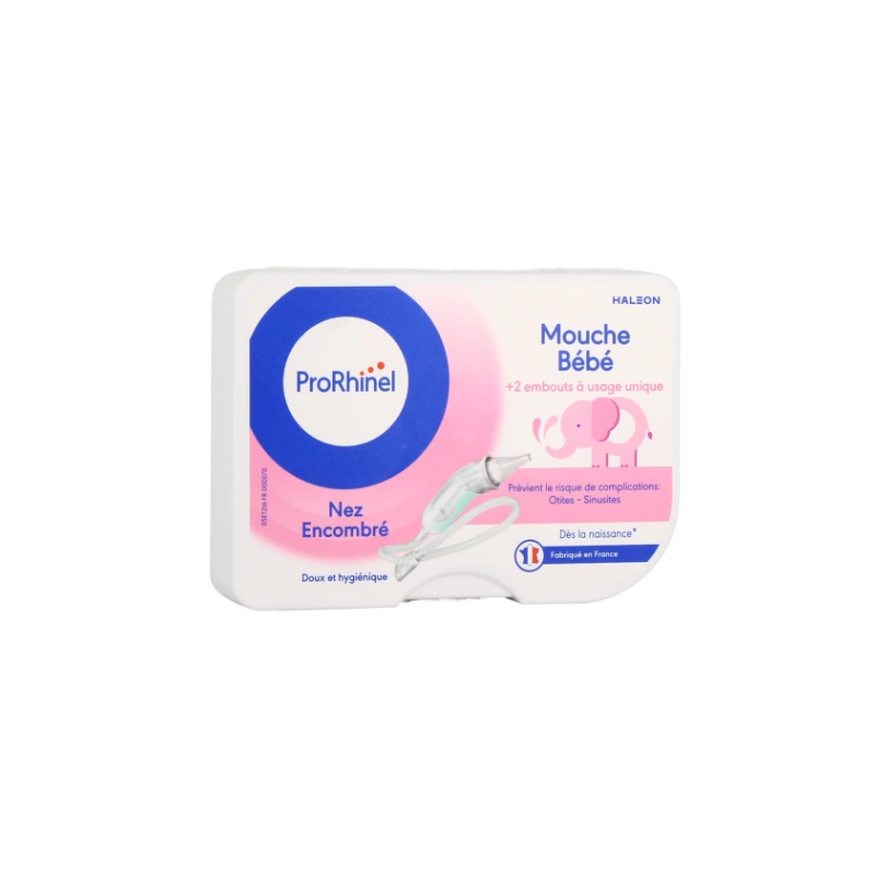 Mouche Bébé Par Aspiration Prorhinel  + 2 Embouts Jetables Souples