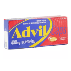 AdvilCaps 400mg of Ibuprofen, Box of 14 soft capsules