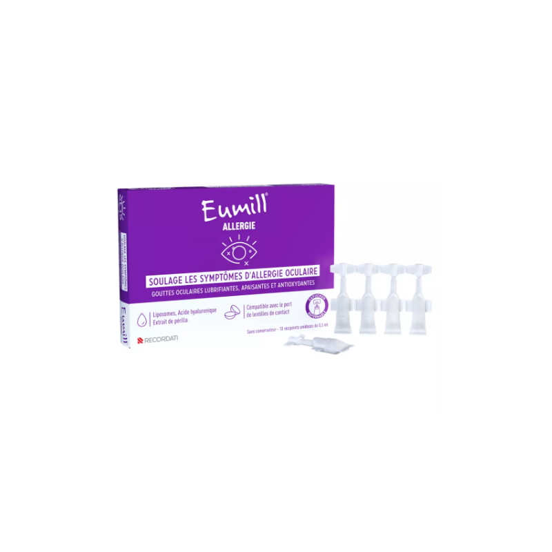Eumill Allergie - Soulage Les Symptômes D'Allergie Oculaire - 10 Unidoses