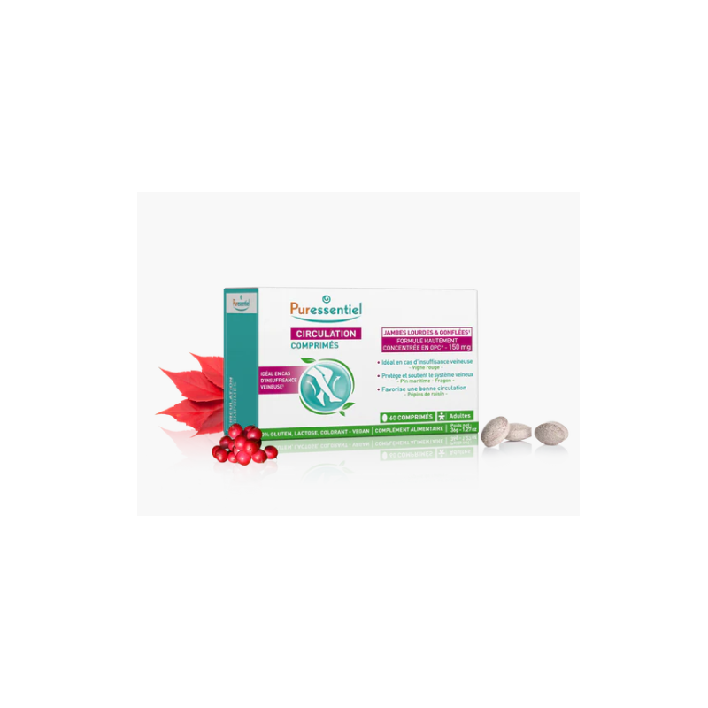 Circulation - Tablets - Heavy and Swollen Legs - Puressentiel - 60 cp