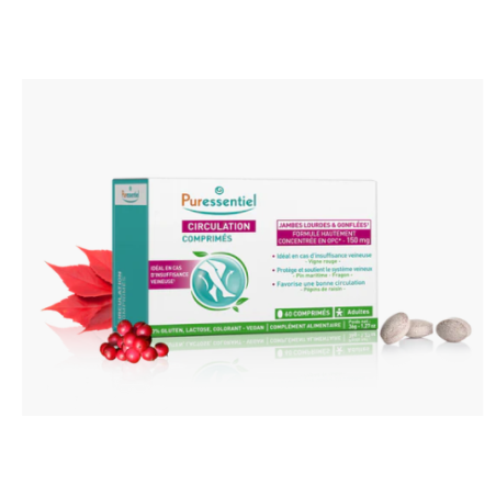 Circulation - Comprimés - Jambes Lourdes et Gonflées - Puressentiel - 60 cp