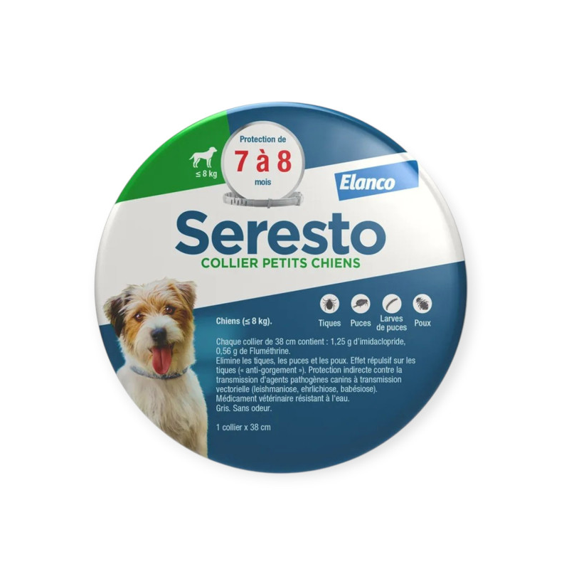 Seresto - Anti-puce Petit Chien - Jusque 8kg - 1 collier