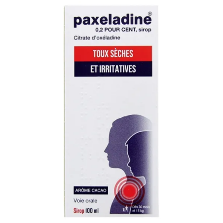 Paxeladine 0.2% - Dry & Irritating Coughs - Oxeladine Citrate - 100 ml Syrup