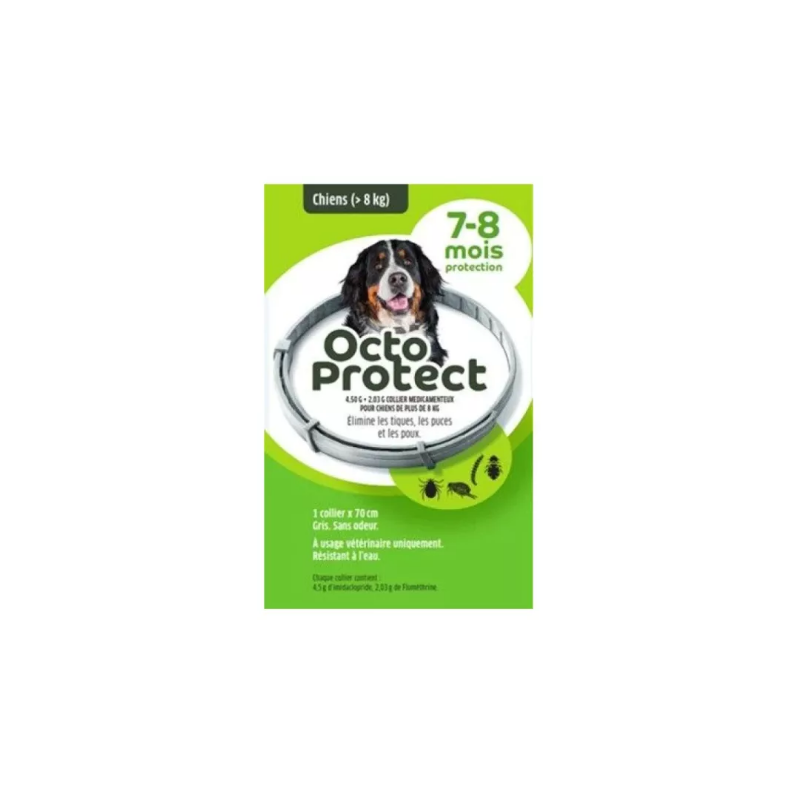 Collier OctoProtect - Tiques & Puces - Elanco - 1 collier 70cm