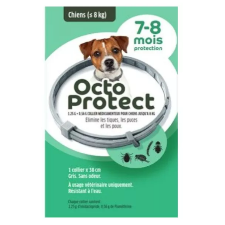 OctoProtect Collar - Small Dogs - Ticks & Fleas - Elanco - 1 collar, 38cm