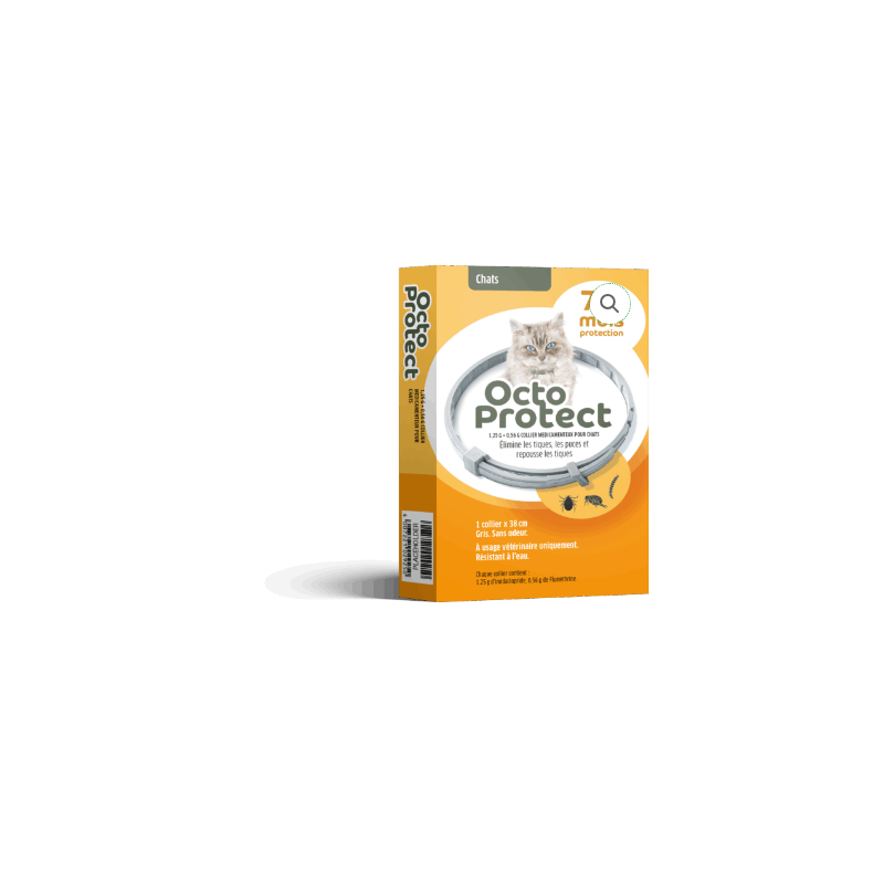 Collier OctoProtect - Chats - Tiques & Puces - Elanco - 1 collier 38cm
