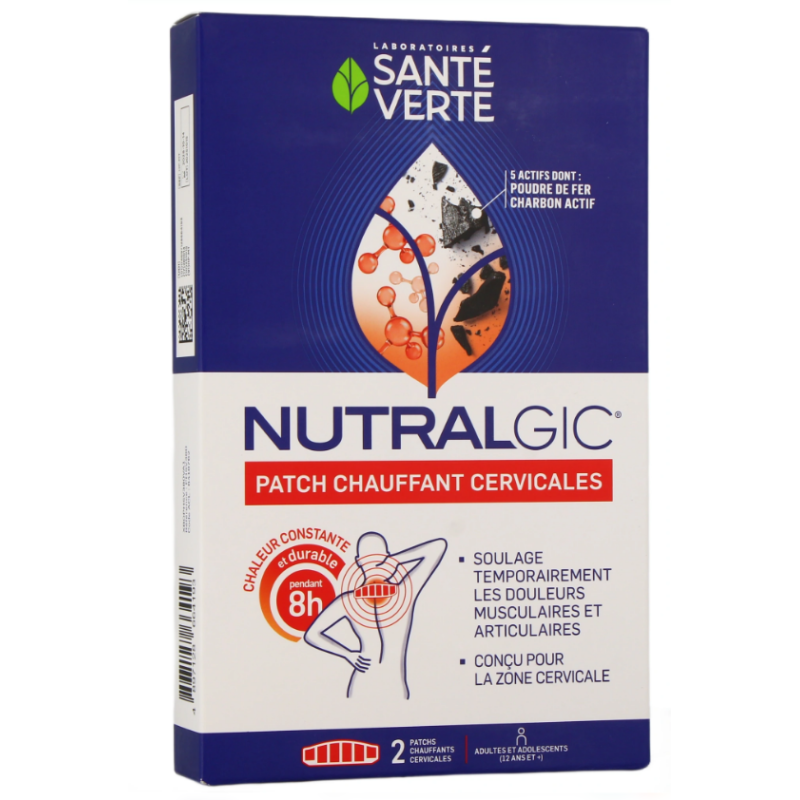 Nutralgic Patch Chauffant Cervicales - Santé Verte - 2 Patchs