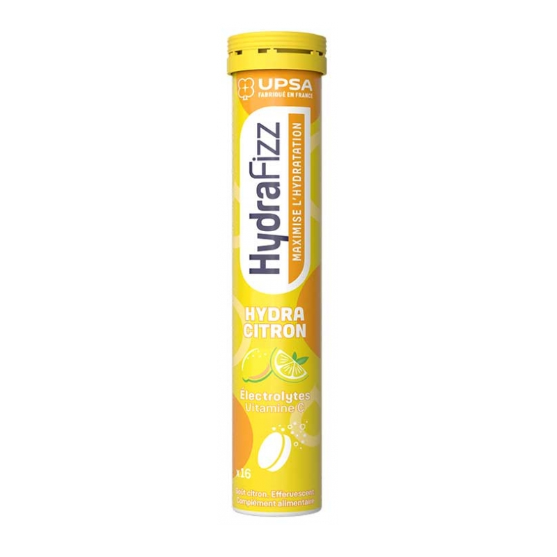 HydraFizz - Hydra - Goût Citron - UPSA - 16 Pastilles