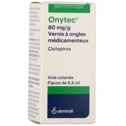 Onytec 80 mg Vernis à Ongles, Mycoses des Ongles - Flacon de 6.6 ml + Pinceau Applicateur - Bailleul