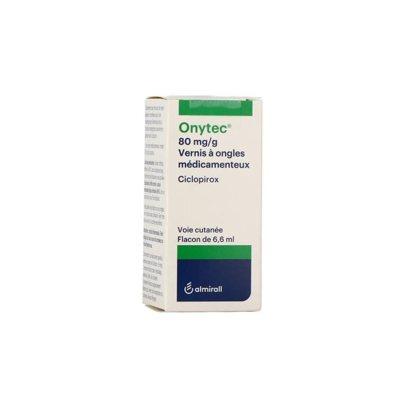 Onytec 80 mg Vernis à Ongles, Mycoses des Ongles - Flacon de 6.6 ml + Pinceau Applicateur - Bailleul