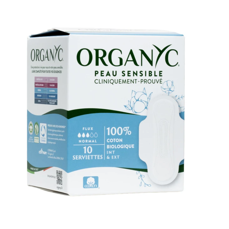 Sanitary Towel - Normal Flow - Organyc - 10 Pads (Unique)