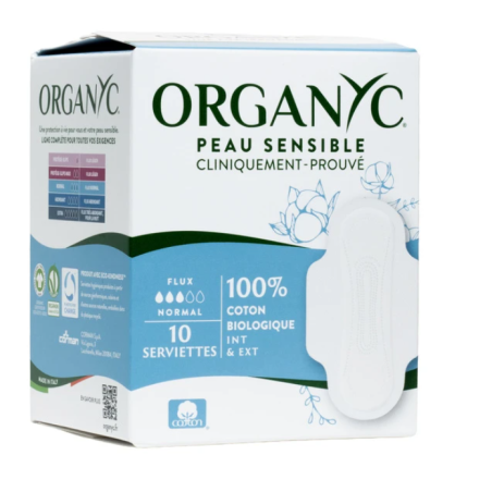 Sanitary Towel - Normal Flow - Organyc - 10 Pads (Unique)
