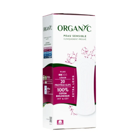 Organyc - Protège-slips Coton Bio Extra Long - Boite De 20