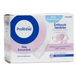 Prorhinel 20 Embouts Jetables Souples Pour Prorhinel Mouche Bébé