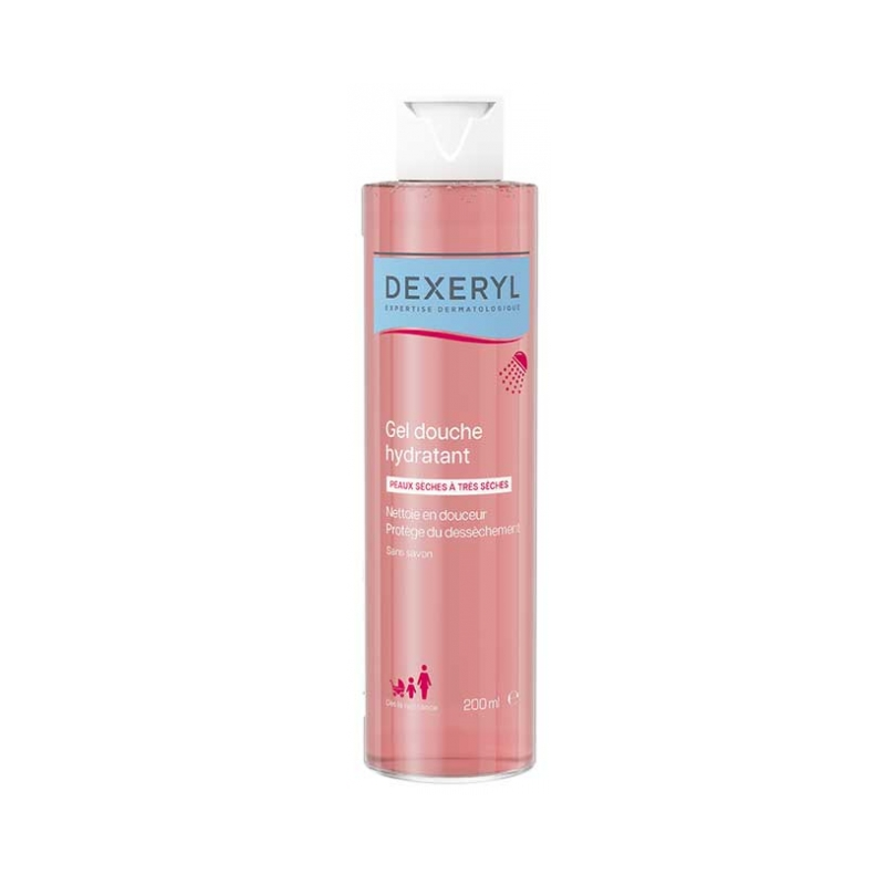 Gel Douche Hydratant - Sans Savon - Peaux Sèches à Très Sèches - Dexeryl - 200 ml