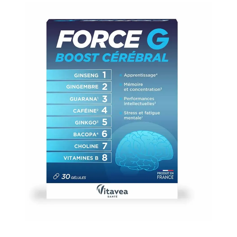 Force G Boost Cérébral - Nutrisanté - 30 Gélules