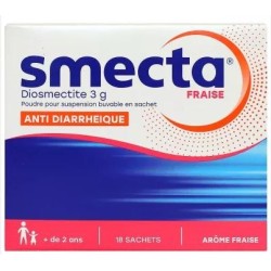 Smecta Strawberry 3g - 18 sachets - acute & chronic diarrhoea -Mayoly