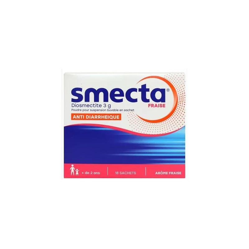 Smecta Strawberry 3g - 18 sachets - acute & chronic diarrhoea -Mayoly