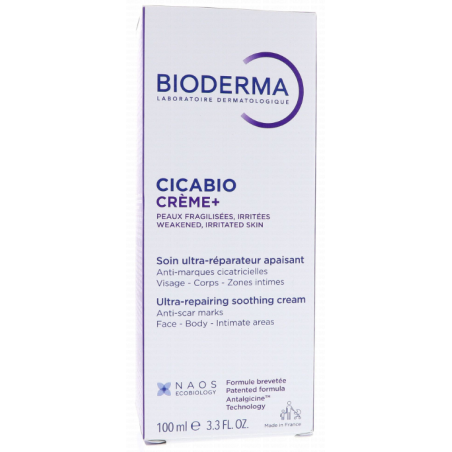 Cicabio Crème+ - Soin Ultra Réparateur Apaisant -Bioderma - 100 ml