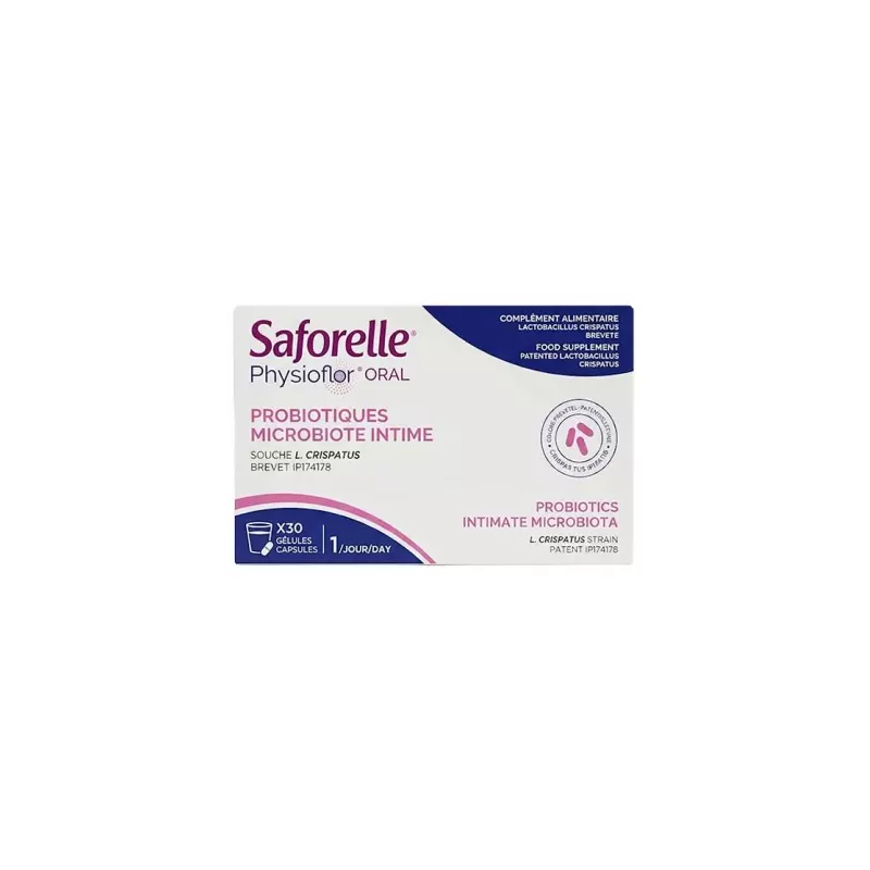 Physioflor - Restaurer la Flore Vaginale - Complément alimentaire - Saforelle -  30 Gélules