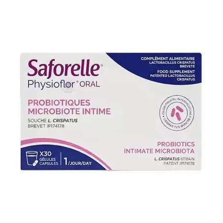 Physioflor – Restoring the Vaginal Flora – Dietary supplement – Saforelle – 30 capsules