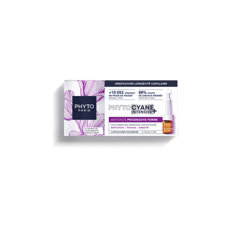PhytoCyane Intensive+ - Anti-Chute Progressive Treatment - Phyto - 12 x 5ml