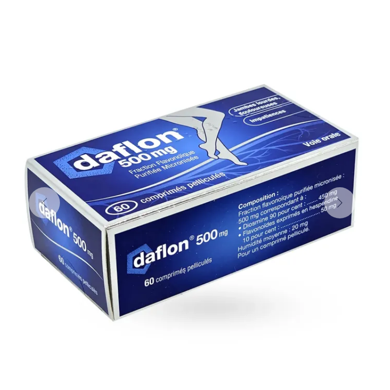 Daflon 500 mg – for poor venous circulation and haemorrhoids – 60 Tablets