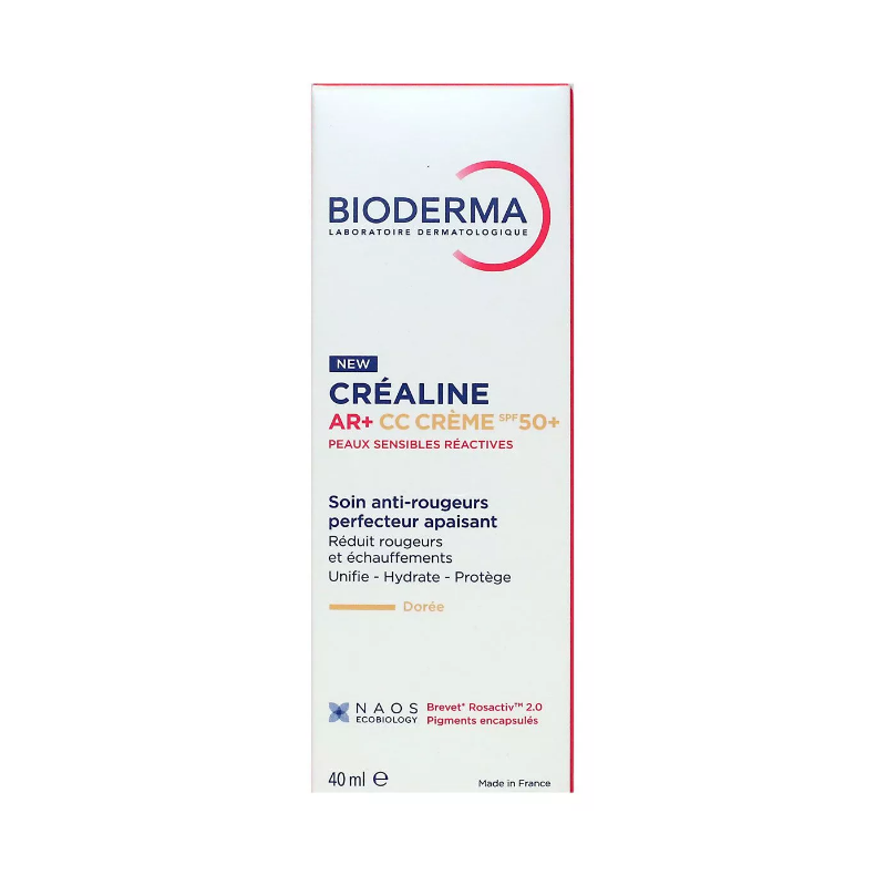 Crealine AR - Soin Anti-Rougeurs Teinté Dorée - Bioderma - 40 ml