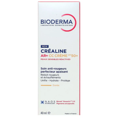 Crealine AR - Soin Anti-Rougeurs Teinté Dorée - Bioderma - 40 ml