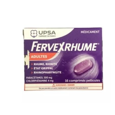 Fervex Rhume, Paracetamol/Chlorphenamine, 16 Comprimés