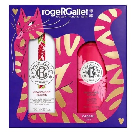 Roger Gallet Red Ginger Perfumed Water Gift Set - 100ml + Free Body Lotion