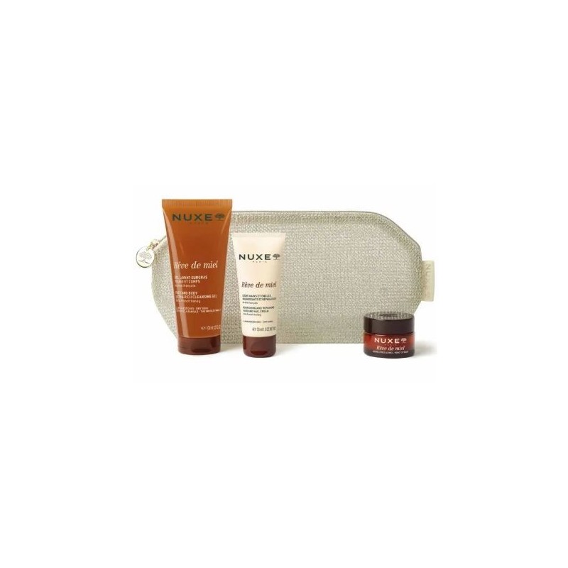 Nourishing Trio Kit - Honey Dream - Free Ultra-Rich Cleansing Gel - Nuxe