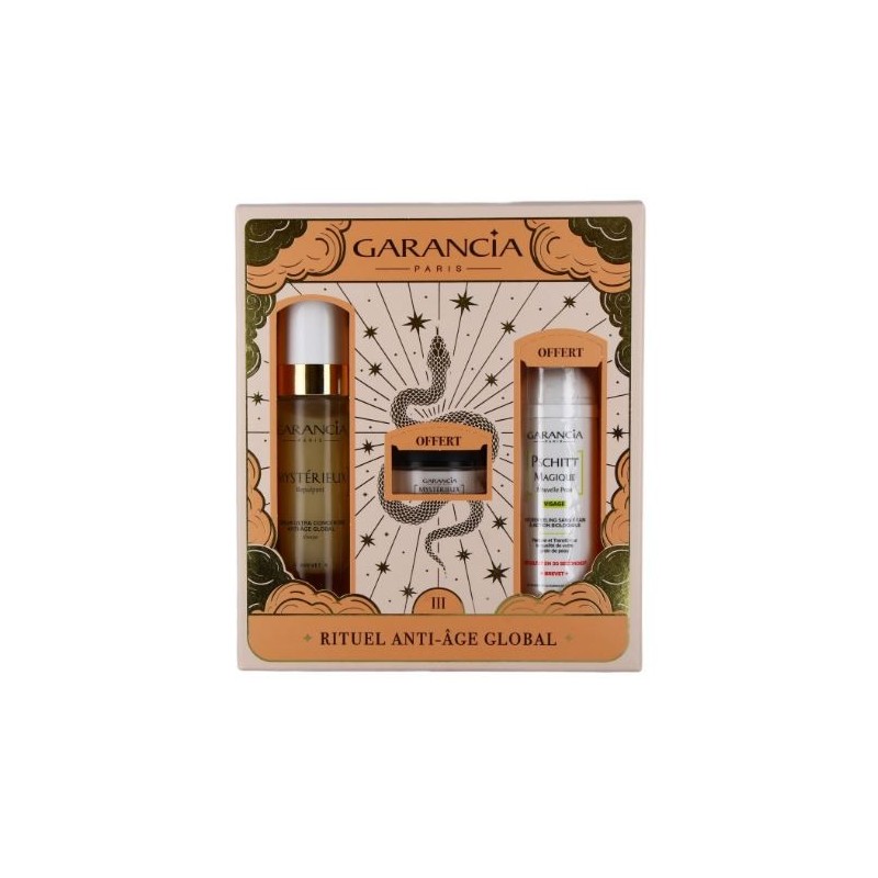 Coffret Rituel Anti-âge Global - Mystérieux Mille et un jours +Pschitt Magique +Mystérieux repulpant - Garancia