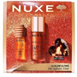 The Ultimate Glow Gift Set - Prodigious Gold Roll-On Oil + Honey Lip Treatment - Nuxe + Free Lip Tweezers